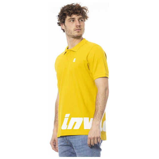 Invicta Yellow Cotton Men Polo Shirt Invicta Light Gray