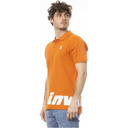 Invicta Orange Cotton Men Polo Shirt Invicta Coral