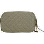 Versace Elegant White Leather Camera Shoulder Bag