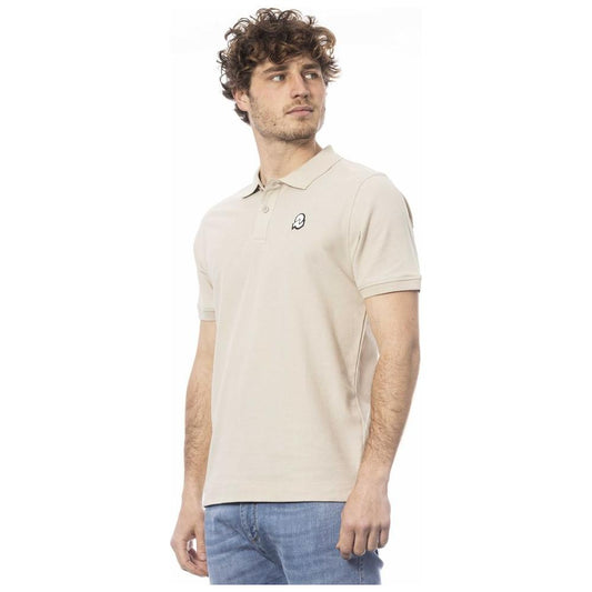 Invicta Beige Cotton Men Polo Shirt Invicta Light Gray