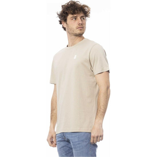 Invicta Beige Cotton Men T-Shirt Invicta Light Gray