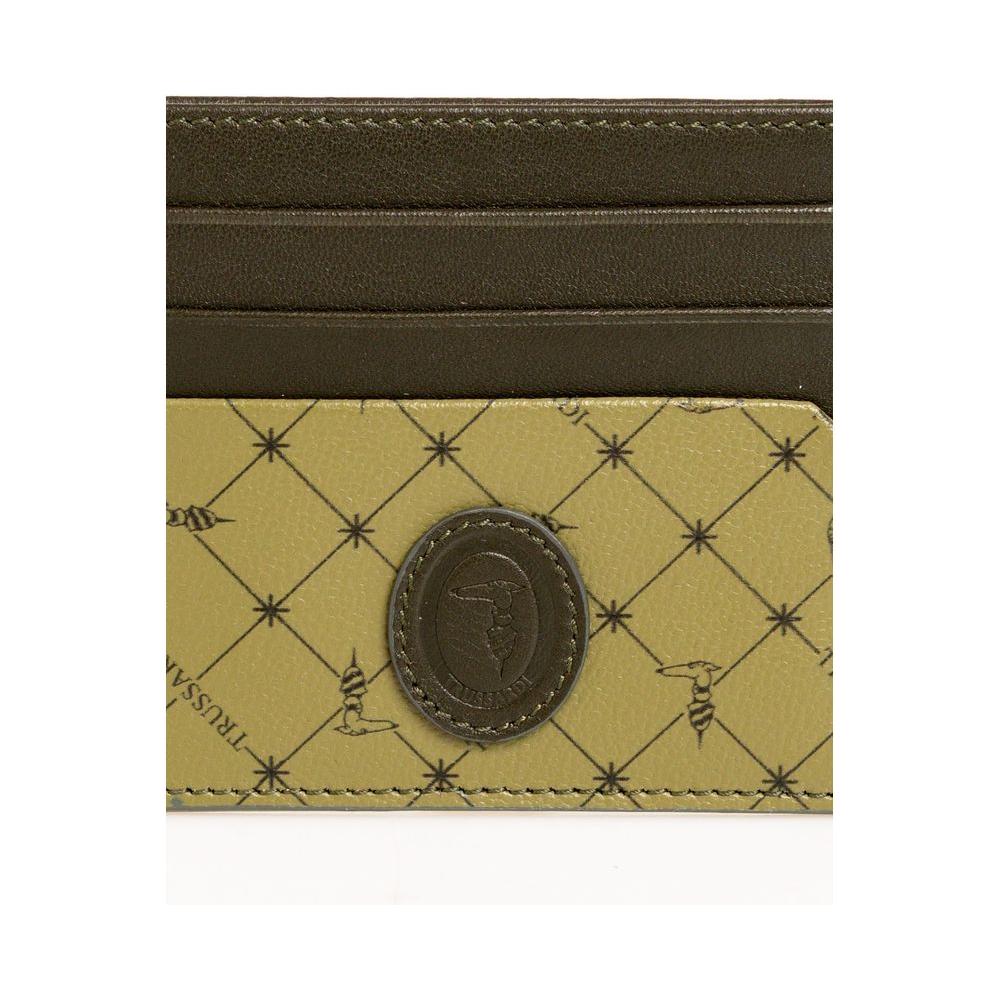 Trussardi Green Leather Men Wallet