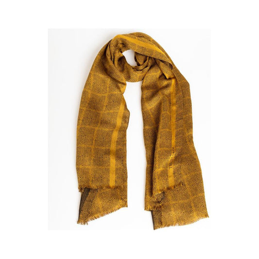 Trussardi Yellow Viscose Men Scarf Trussardi Sienna