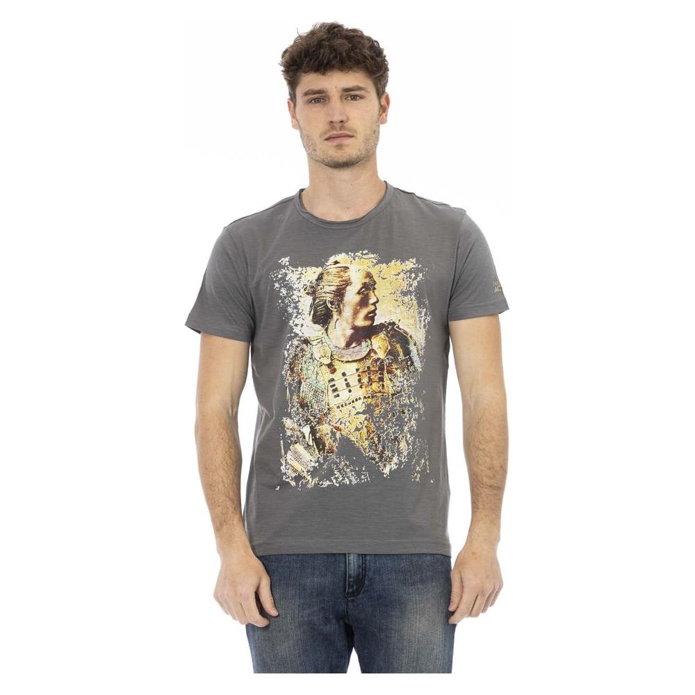 Trussardi Action Gray Cotton Men T-Shirt TR-24183-M