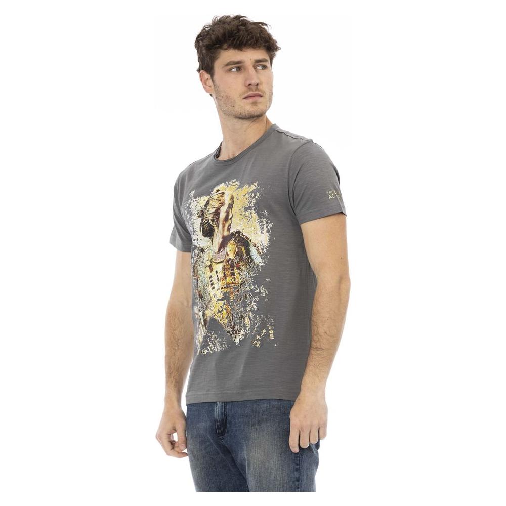 Trussardi Action Gray Cotton Men T-Shirt TR-24183-M