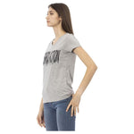Trussardi Action Gray Cotton Women T-Shirt TR-24174-XS