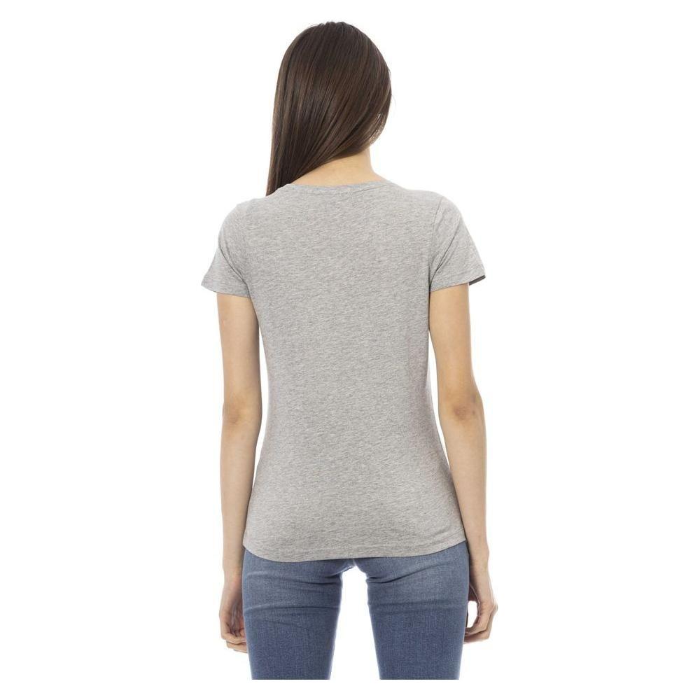 Trussardi Action Gray Cotton Women T-Shirt TR-24174-XS