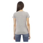 Trussardi Action Gray Cotton Women T-Shirt TR-24174-XS