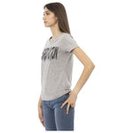 Trussardi Action Gray Cotton Women T-Shirt TR-24165-XS