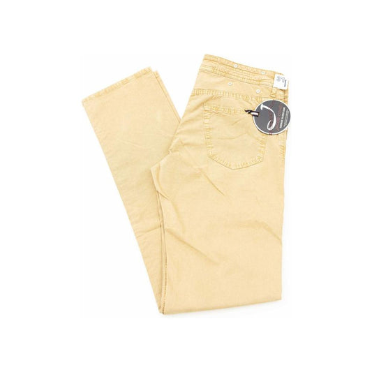 Jacob Cohen Beige Cotton Men Jeans Jacob Cohen Wheat