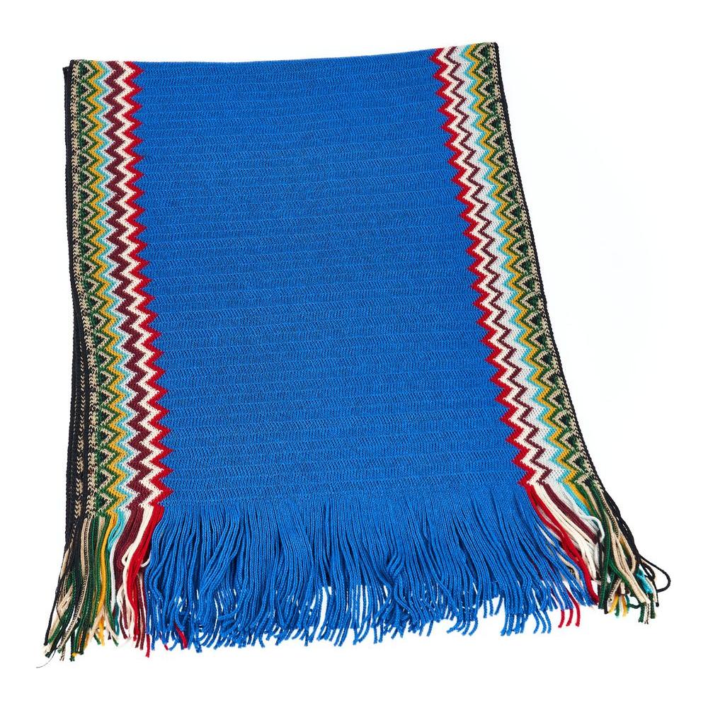 Missoni Blue Wool Scarf