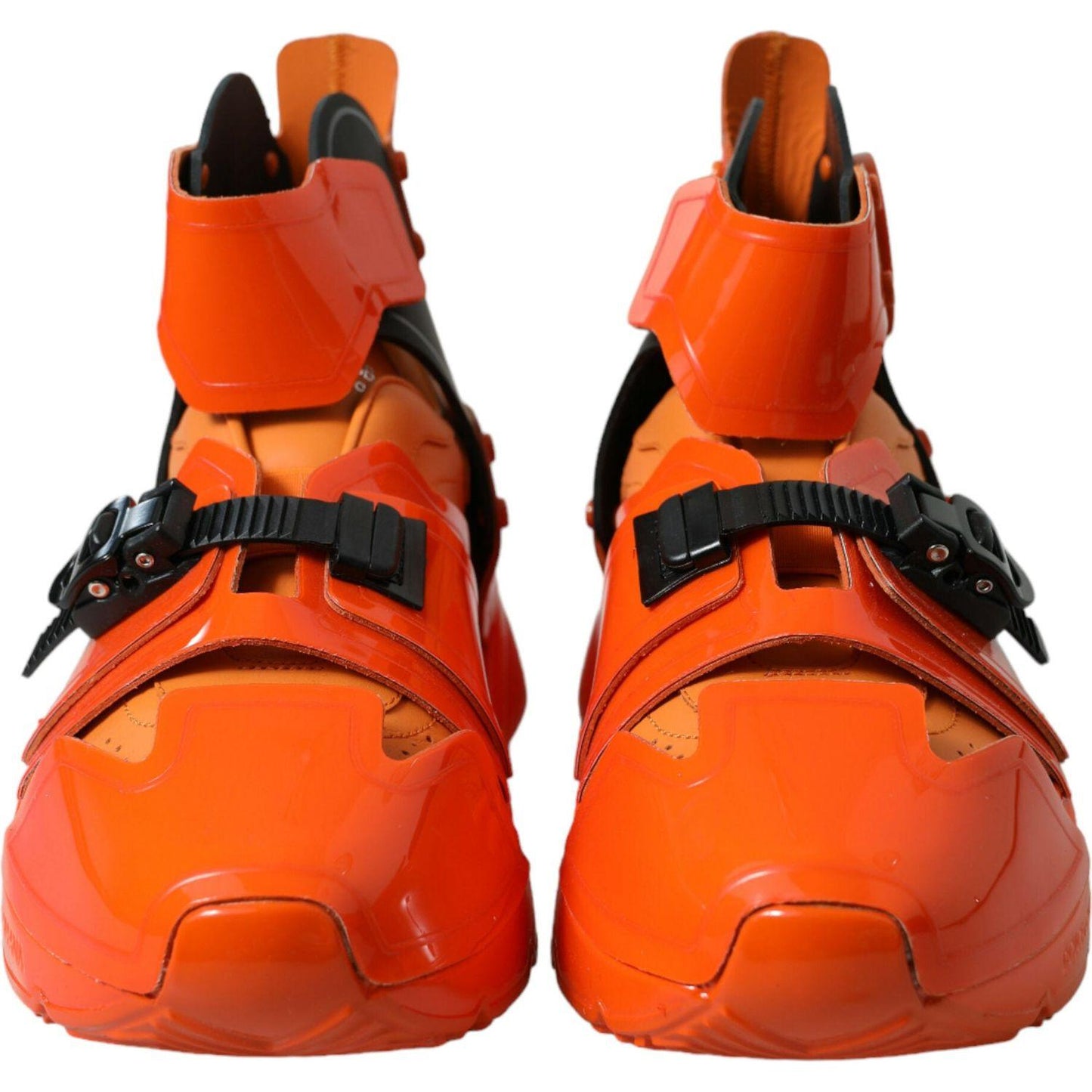 Dolce & Gabbana Orange Multi Panel Chunky High Top Sneakers Shoes 1728,67345645728,Chunky - Sneakers - Shoes,Dolce & Gabbana,EU39/US6,High Tops - Sneakers - Shoes,Material: 60% PVC 40% Calfskin Leather,Men,Men - Shoes,New with tags,Orange,Shoes,Sneakers -