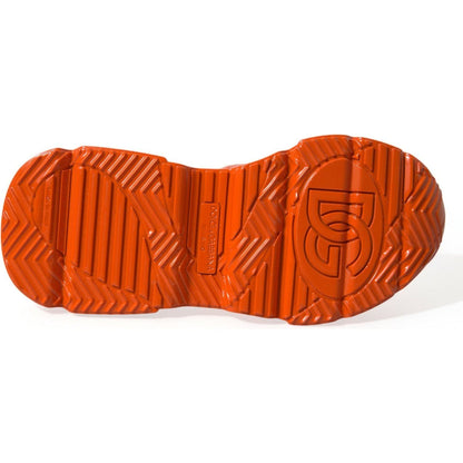 Dolce & Gabbana Orange Multi Panel Chunky High Top Sneakers Shoes 1728,67345645728,Chunky - Sneakers - Shoes,Dolce & Gabbana,EU39/US6,High Tops - Sneakers - Shoes,Material: 60% PVC 40% Calfskin Leather,Men,Men - Shoes,New with tags,Orange,Shoes,Sneakers -