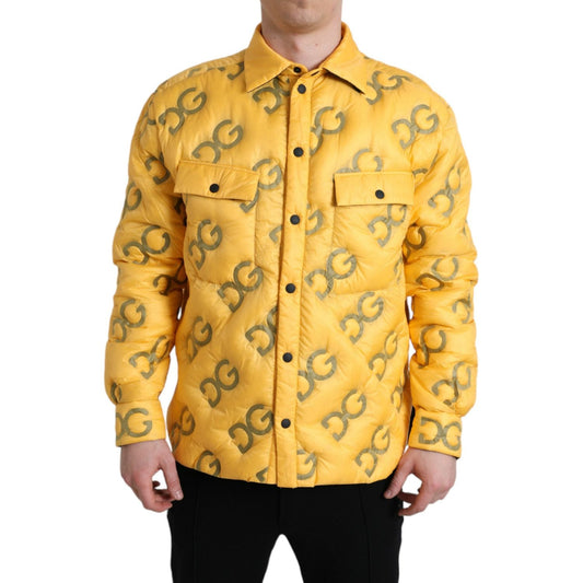 Dolce & Gabbana Elegant Yellow Padded Blouson Jacket Dolce & Gabbana Sandy Brown