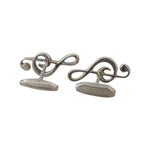 Dolce & Gabbana Silver Brass Tremble Clef Crystal Cufflinks Cufflinks