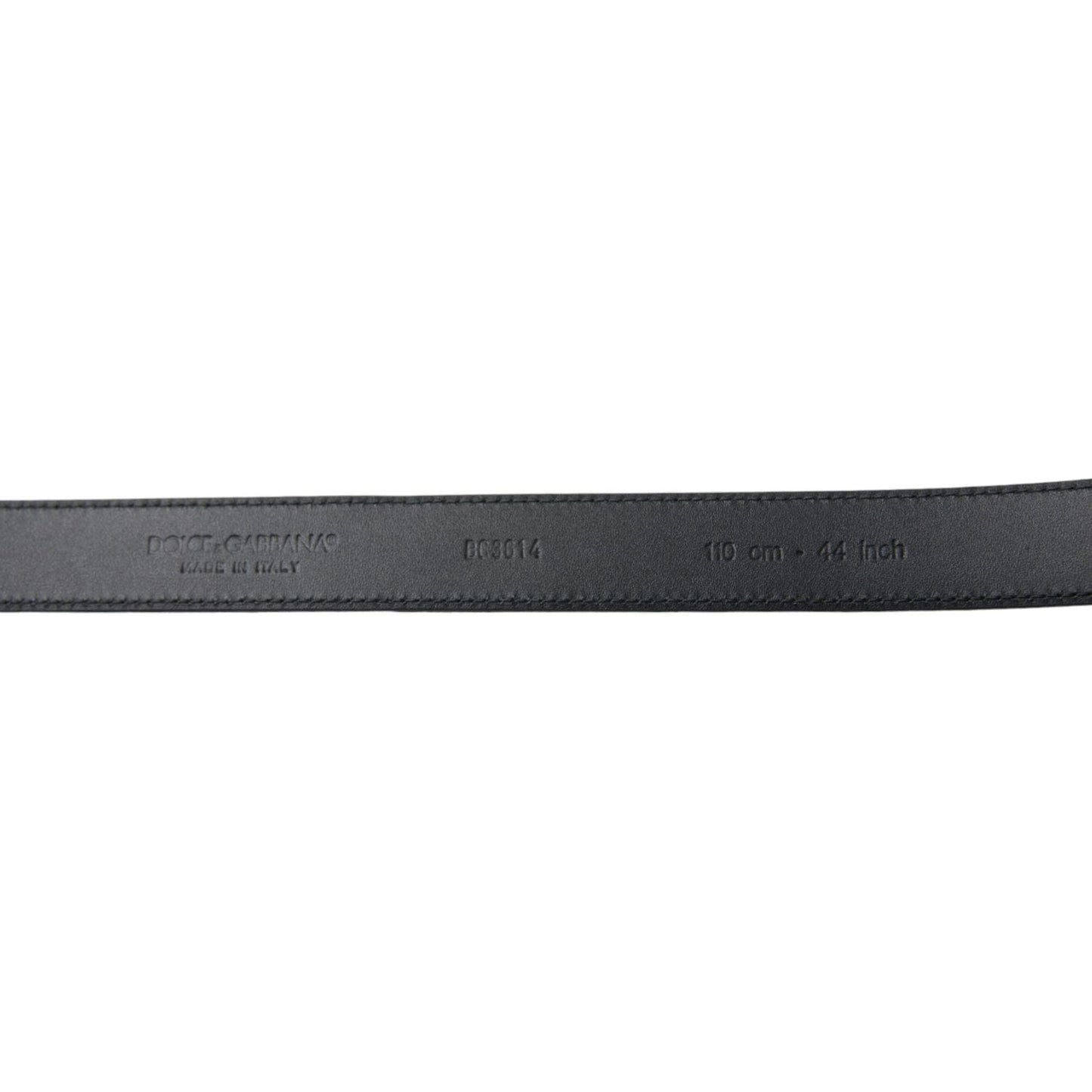 Dolce & Gabbana Black Suede Leather Gold Metal Buckle Belt BEL9126-110