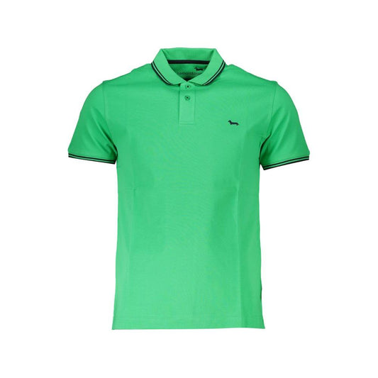 Harmont & Blaine Chic Green Cotton Polo with Contrast Detailing Harmont & Blaine Medium Sea Green