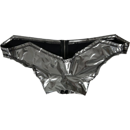 Dolce & Gabbana Silver Elegance Top with Zipper Closure Dolce & Gabbana Dark Slate Gray