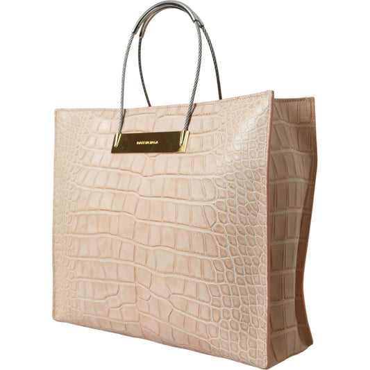 Balenciaga Alligator Leather Chic Pink Tote Bag Balenciaga Gray