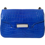 Balenciaga Blue Exotic Leather Neo Classic Purse Shoulder Handbag Bag