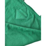 Prada Green Jersey Fabric Logo Shoulder Shopping Tote Shopping Bag