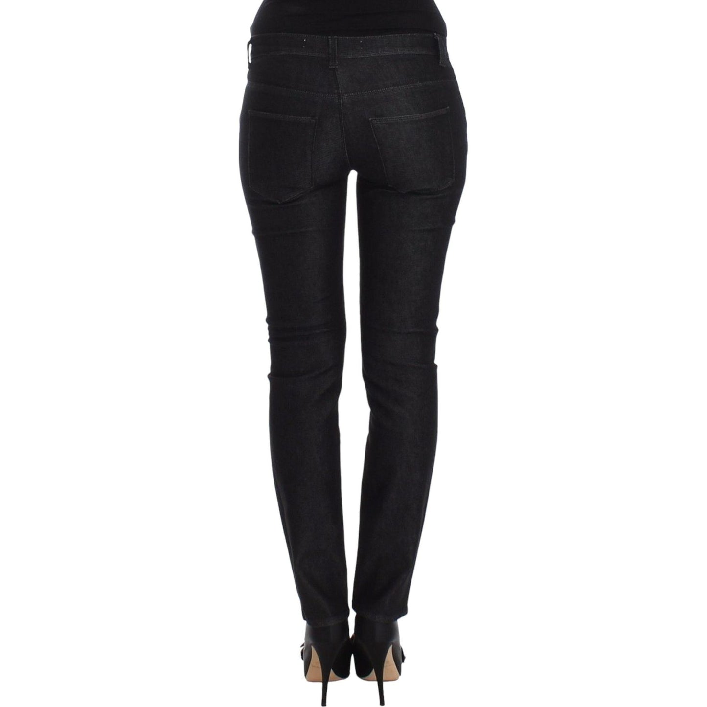 Ermanno Scervino Black Slim Jeans Denim Pants Skinny Leg Stretch