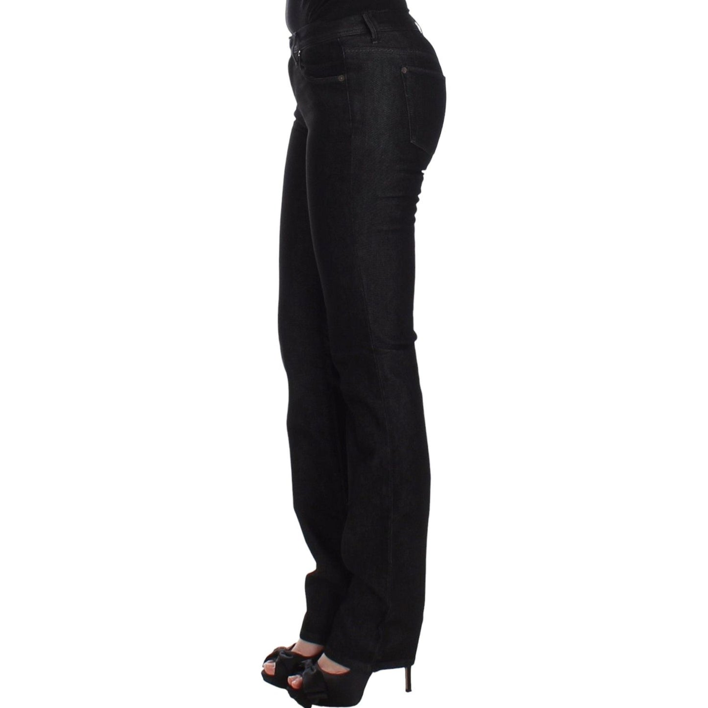Ermanno Scervino Black Slim Jeans Denim Pants Skinny Leg Stretch