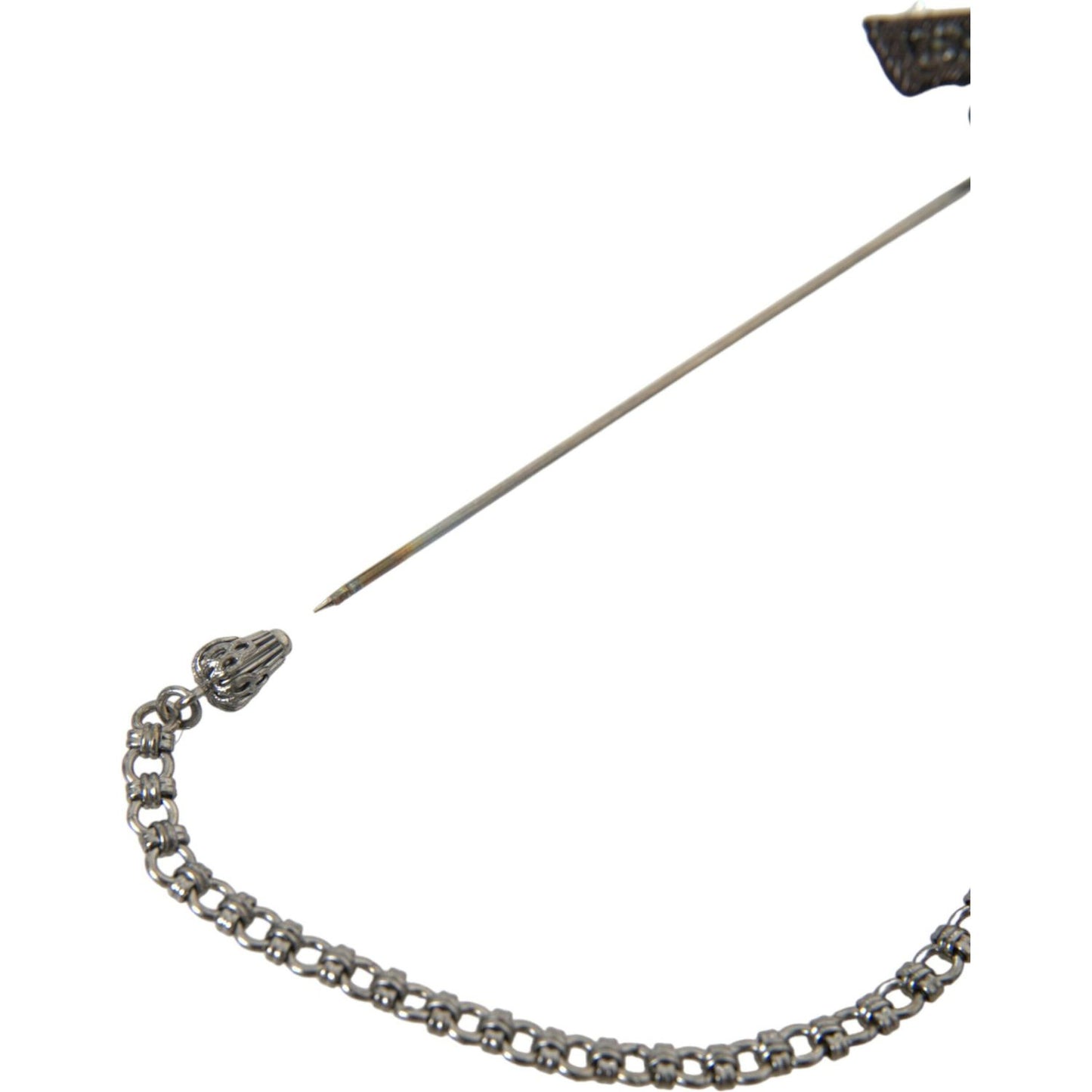 Dolce & Gabbana Brass Copper Silk Revolver Gun Men Brooch Lapel Pin