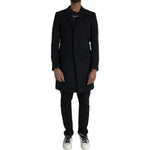 Dolce & Gabbana Black Single Breasted Trench Coat Jacket JKT3858-46