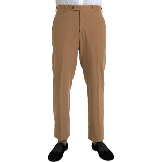 Prada Beige Cashmere Men Straight Fit Dress Pants Prada Sienna