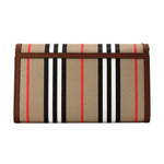 Burberry Hannah Icon Stripe Archive Tan E-Canvas Leather Wallet Crossbody Bag