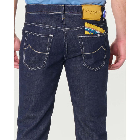Jacob Cohen Blue Cotton Jeans & Pant Jacob Cohen Light Gray