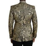 Dolce & Gabbana Gold SICILIA Jacquard Single Breasted Coat Blazer