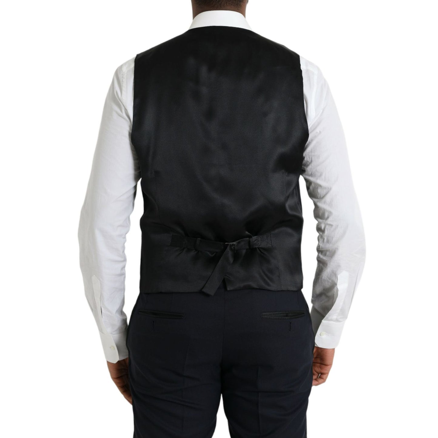 Dolce & Gabbana Dark Blue MARTINI Wool Formal 3 Piece Suit