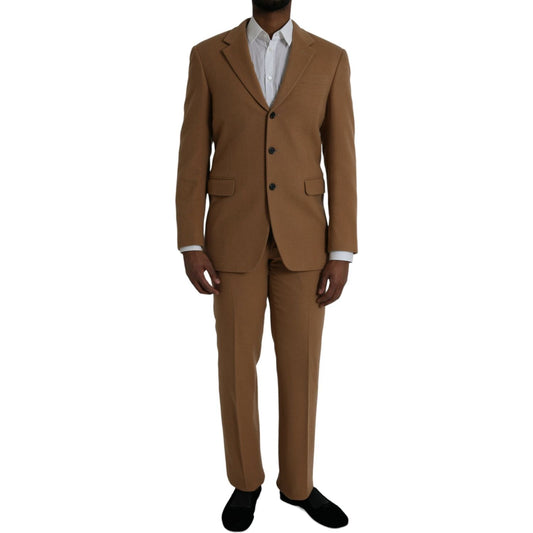 Prada Brown Cashmere 2 Piece Single Breasted Suit Prada Dark Olive Green