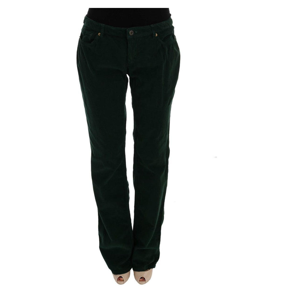 Dolce & Gabbana Elegant Green Cotton Blend Trousers Dolce & Gabbana Black