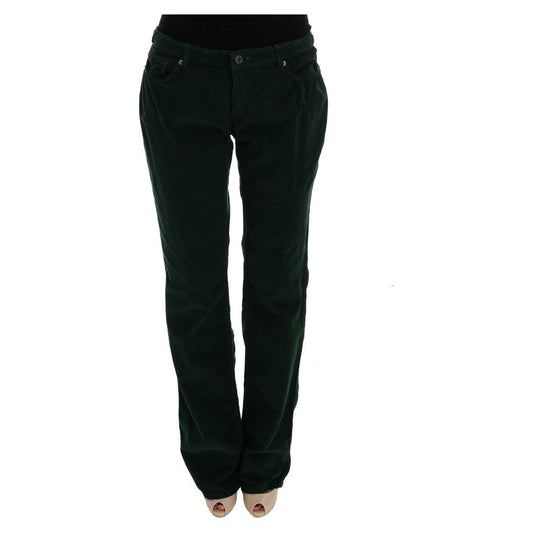 Dolce & Gabbana Elegant Green Cotton Blend Trousers Dolce & Gabbana Black