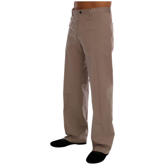Dolce & Gabbana Chic Beige Chinos Casual Pants Jeans & Pants Dolce & Gabbana Dim Gray