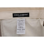 Dolce & Gabbana Beige Cotton Stretch Chinos Pants Jeans & Pants