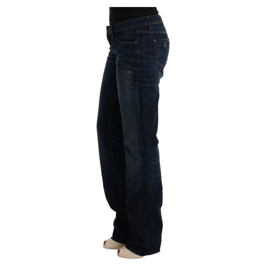 Costume National Elegant Blue Regular Fit Cotton Jeans Jeans & Pants Costume National Black