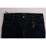 Costume National Blue Cotton Bootcut Flared Jeans Jeans & Pants