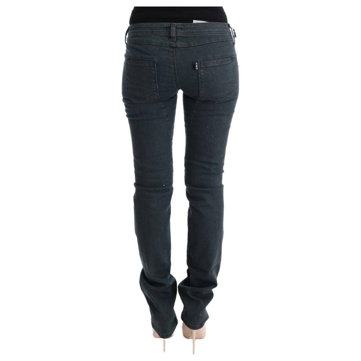 Costume National Gray Cotton Superslim Denim Jeans