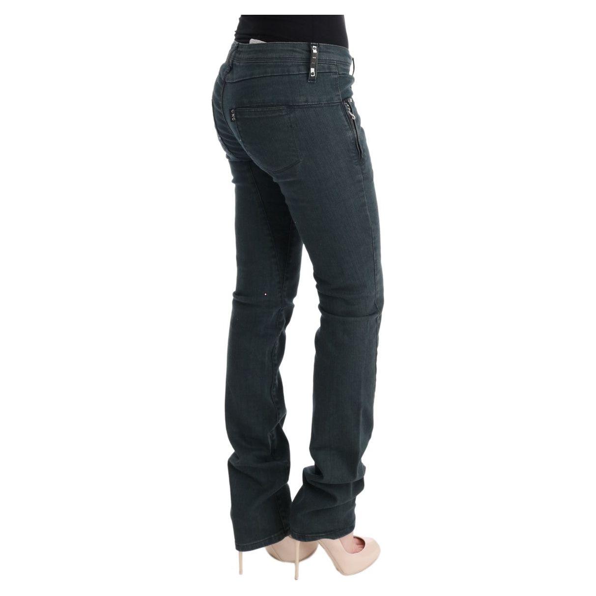 Costume National Gray Cotton Superslim Denim Jeans
