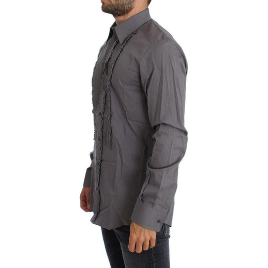 Dolce & Gabbana Elegant Slim Fit Cotton Dress Shirt Dolce & Gabbana Dark Slate Gray