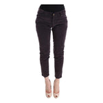 Ermanno Scervino Brown Cotton Cropped Casual Pants