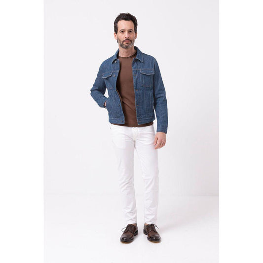 Don The Fuller Exquisite Cotton Denim Jacket Don The Fuller White Smoke