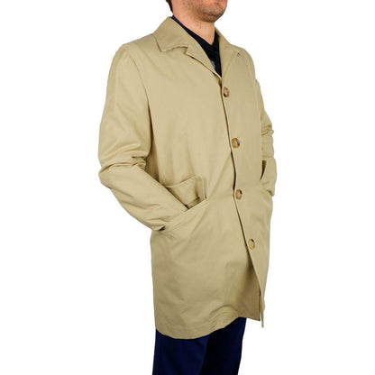 Aquascutum Beige Cotton Men Trench Coat