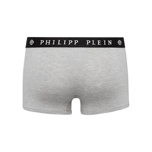 Philipp Plein Gray Cotton Men's Boxer Philipp Plein Gray