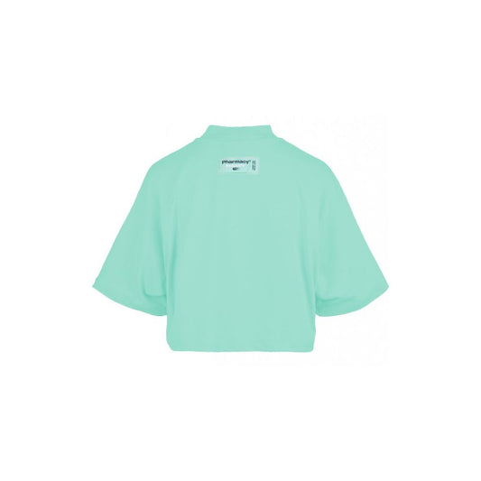 Pharmacy Industry Green Cotton Tops & T-Shirt Pharmacy Industry Light Blue