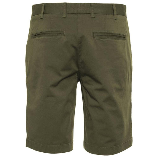 Refrigiwear Elegant Beige Bermuda Shorts with Logo Patch Refrigiwear Dark Olive Green
